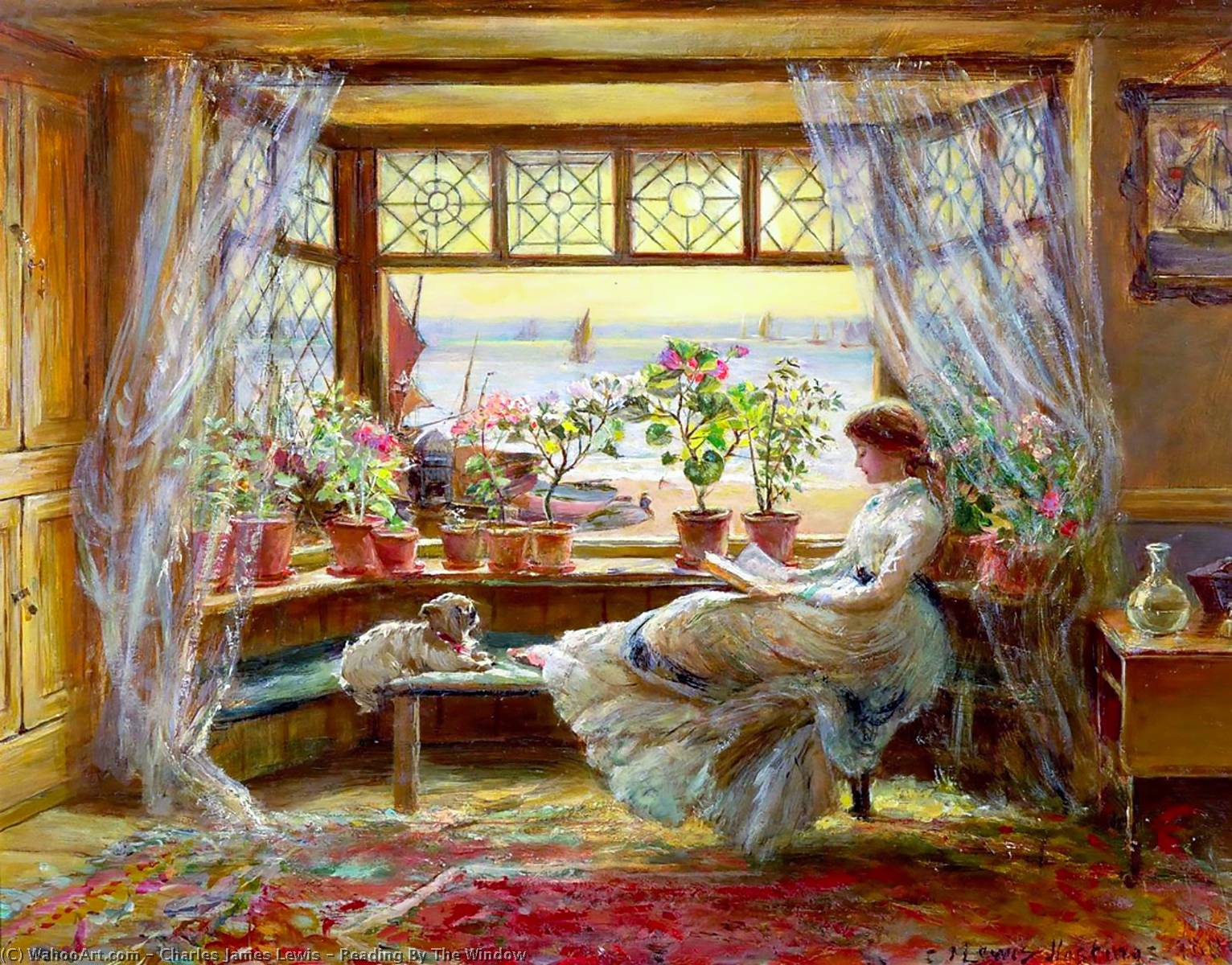 reading by the window