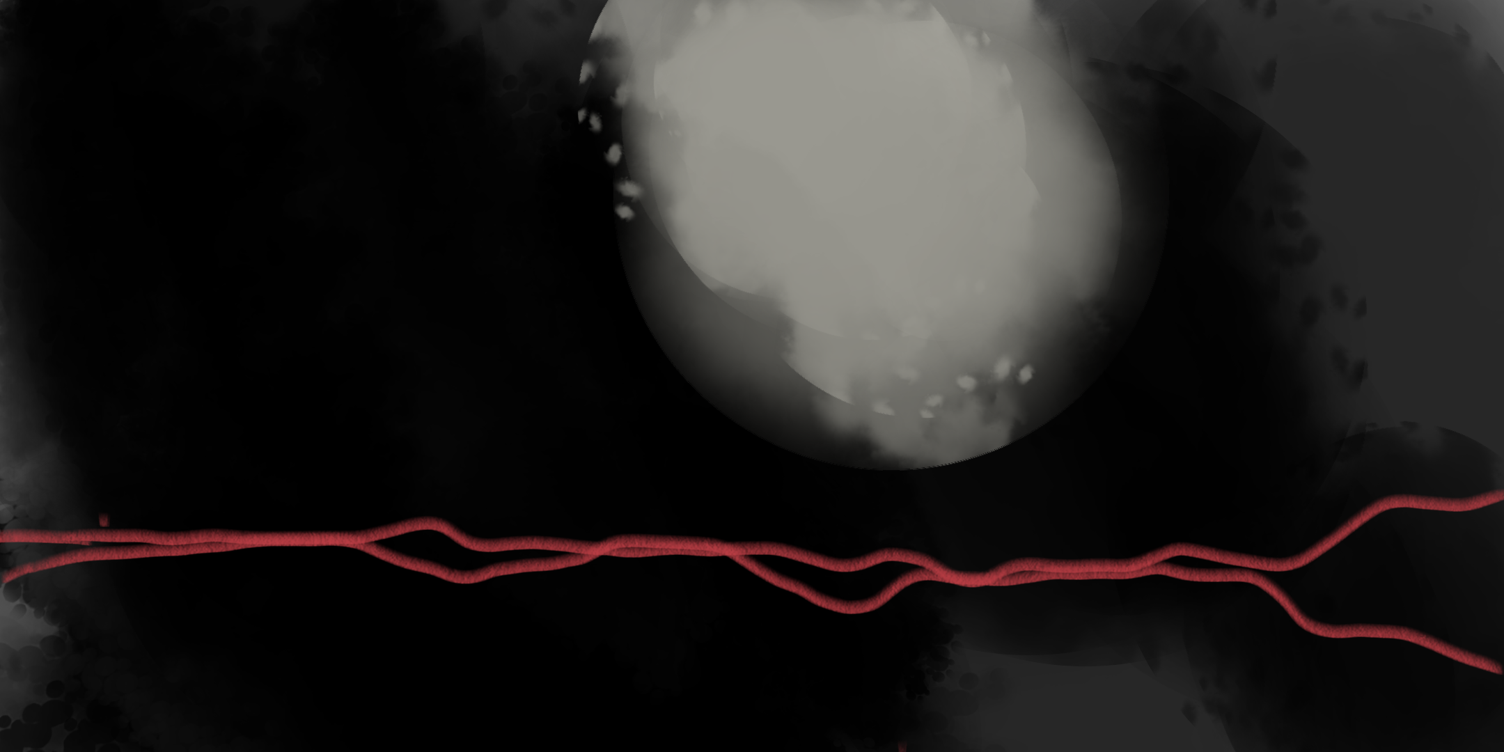 punaisia viivoja musta-harmaalla pohjalla