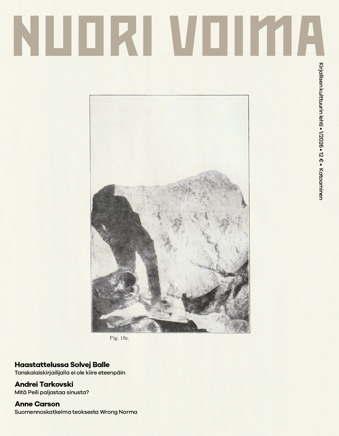 Katoaminen-numeron beigesävyinen kansi